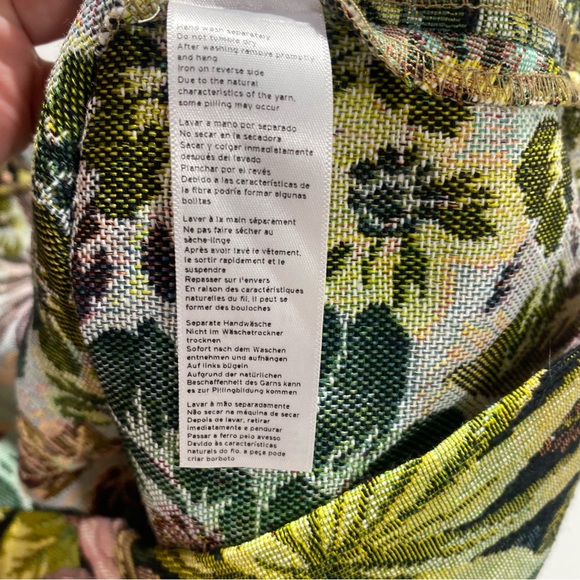 Top Shop Jacquard multi-colored Grannie Chic Floral Tapestry Weave Mini Skirt 8 - Picture 12 of 14